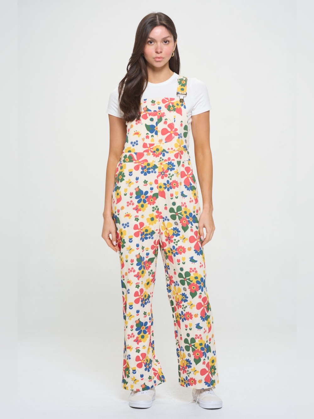 NWT sm wardrobe spring floral printed cotton overalls - Picture 1 of 11
